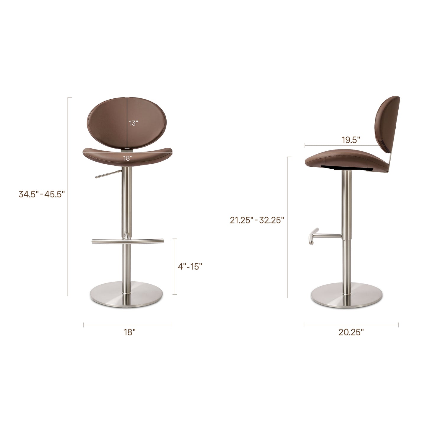 Cavo Counter Stool | Mink Brown