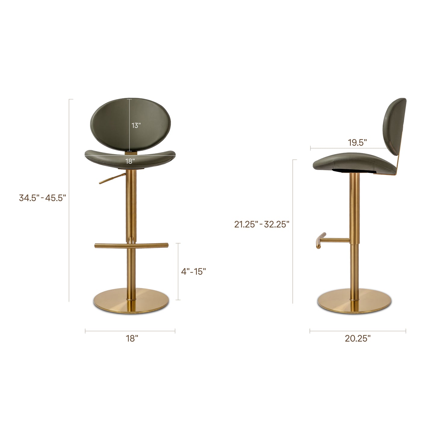 Cavo Counter Stool | Fiori Green
