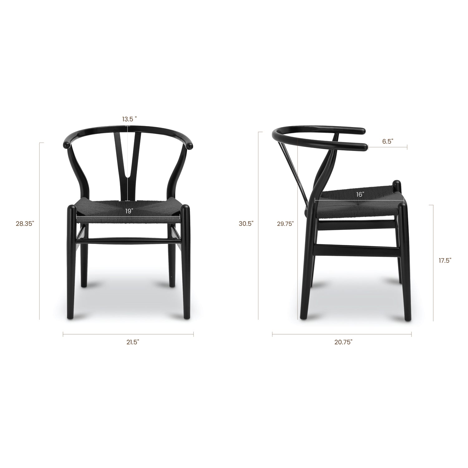 Weave Chair | Pitch Black | Set of 2 