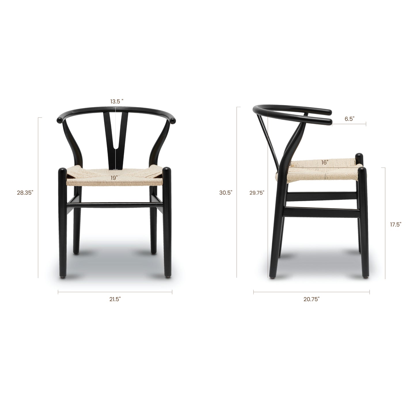 Weave Chair | Black | Set of 2
