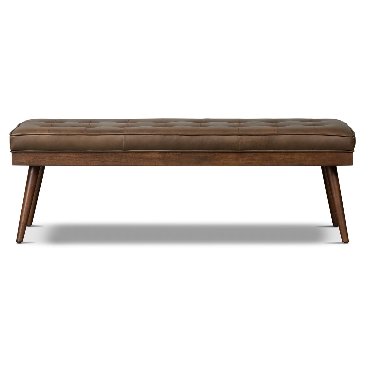 Luca Leather Bench | Cocoa Brown 
