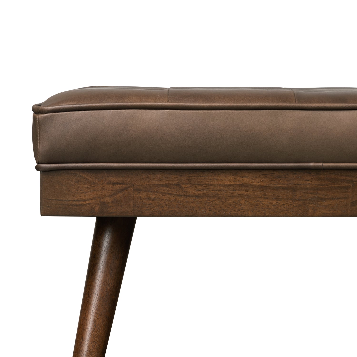 Luca Leather Bench | Cocoa Brown 