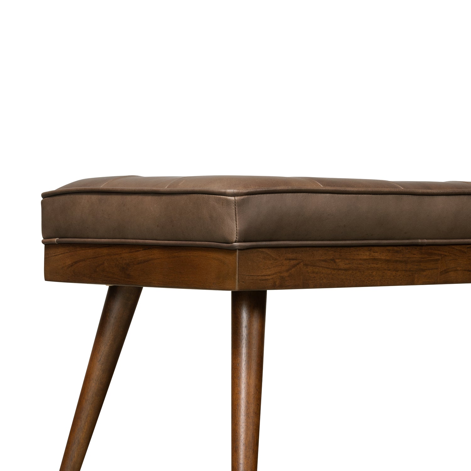 Luca Leather Bench | Cocoa Brown 