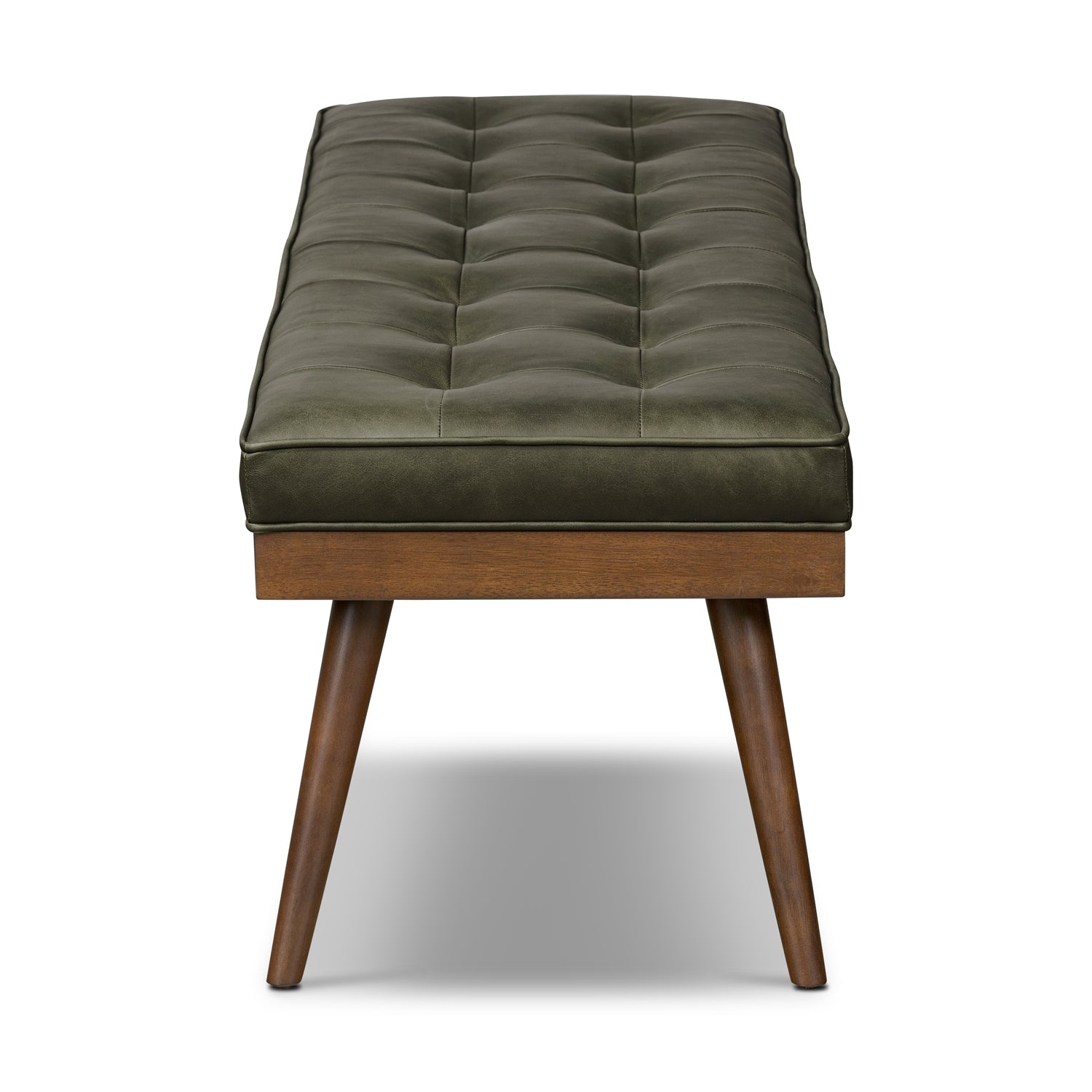 Luca Leather Bench | Olivine Green 