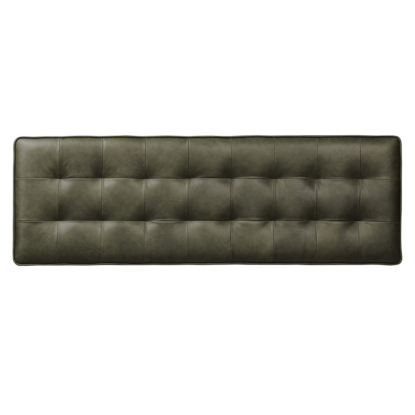 Luca Leather Bench | Olivine Green