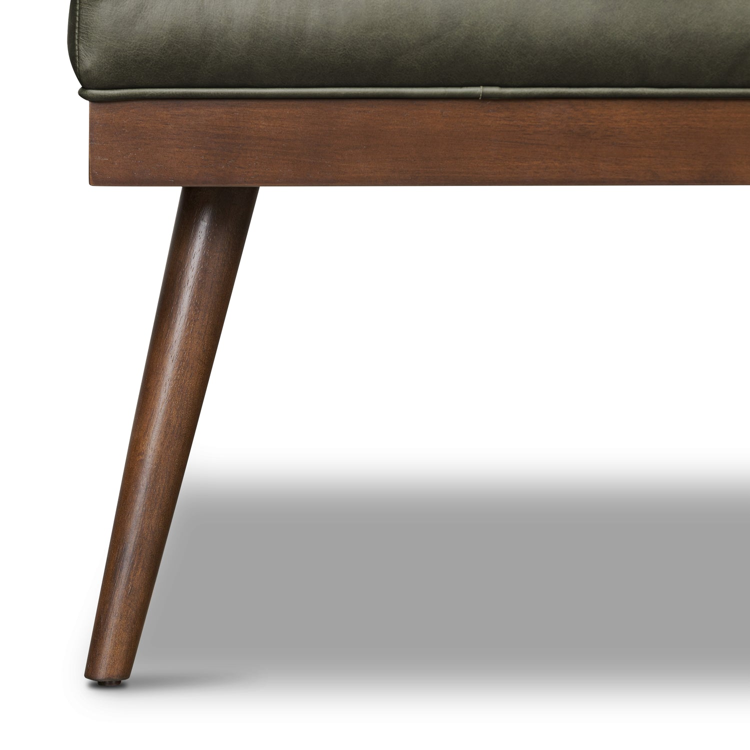 Luca Leather Bench | Olivine Green 
