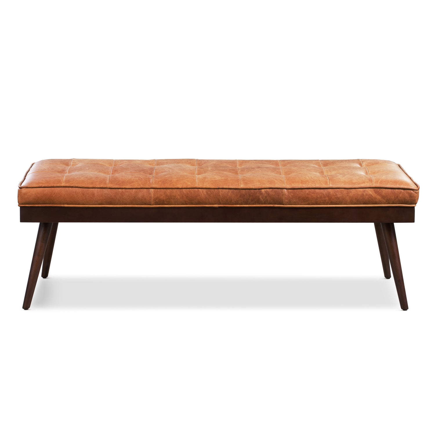 Luca Leather Bench | Cognac Tan 