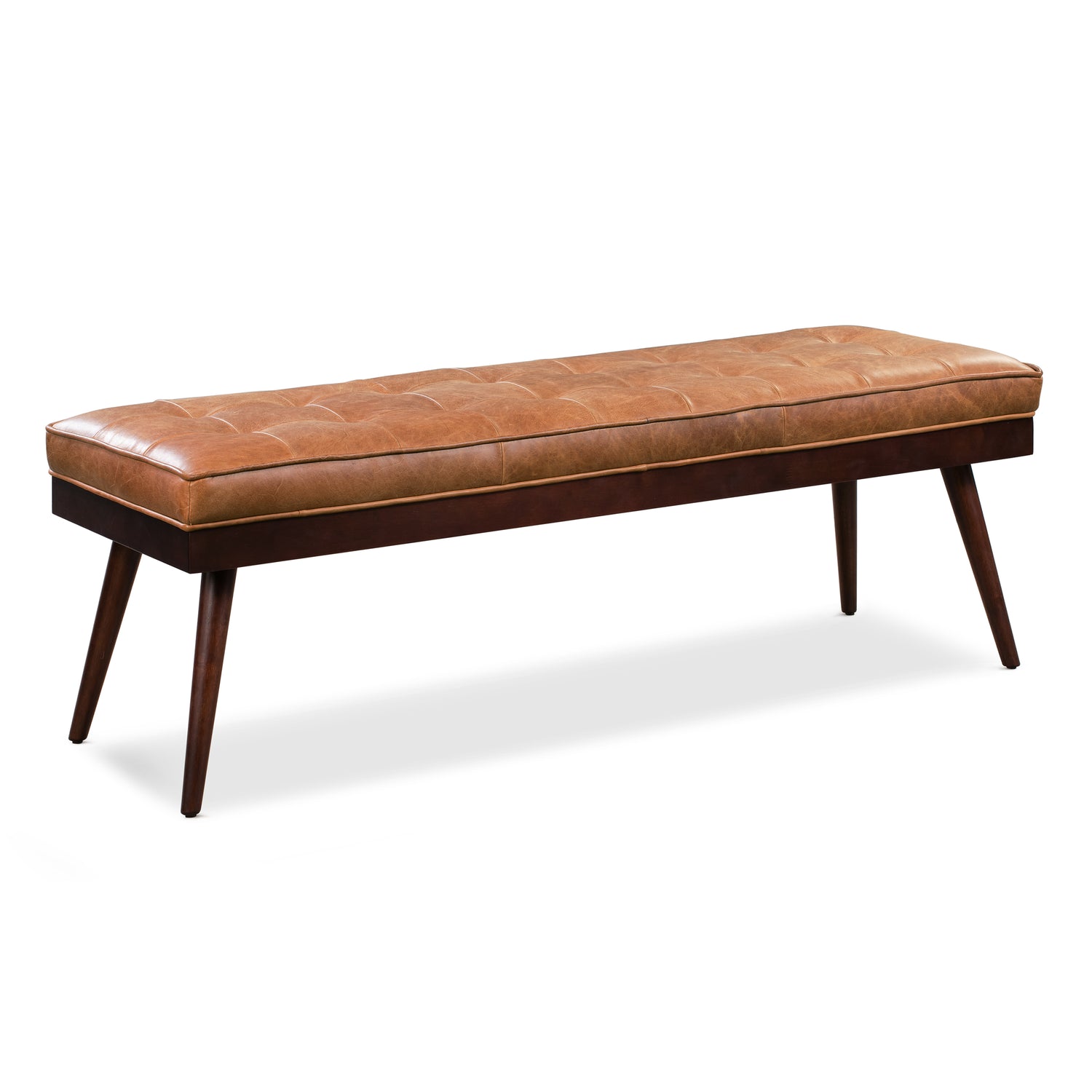 Luca Leather Bench | Cognac Tan 