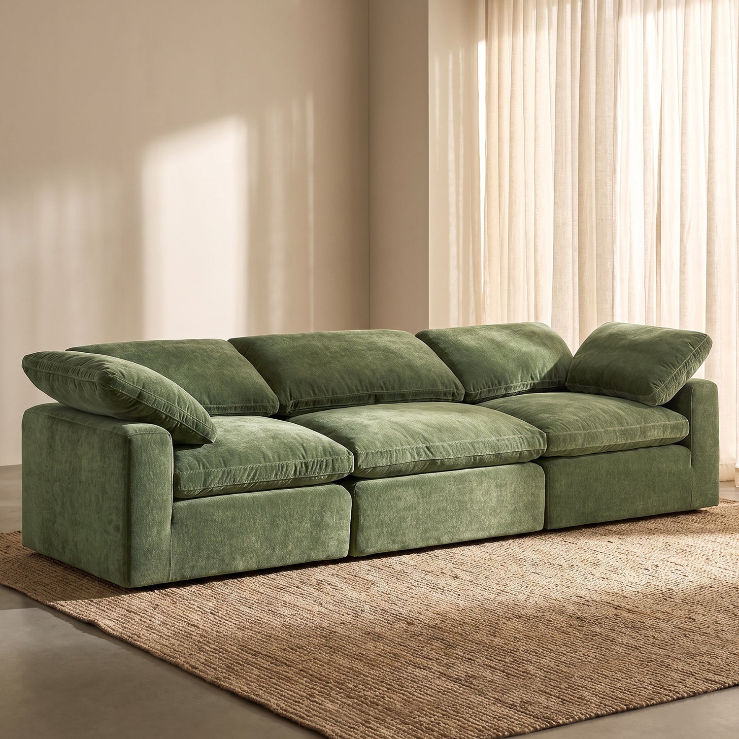 3-Seat Aspen Modular Sofa | Sagano Green lifestyle_image