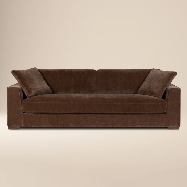 Capri 99" Velvet Sofa | Bronzer Brown