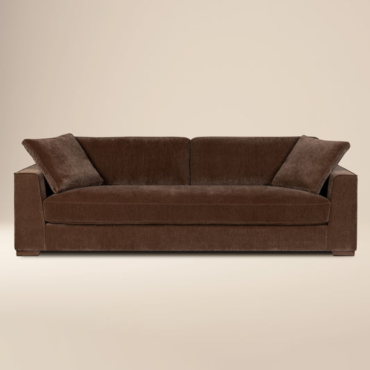 Capri 99" Velvet Sofa | Bronzer Brown