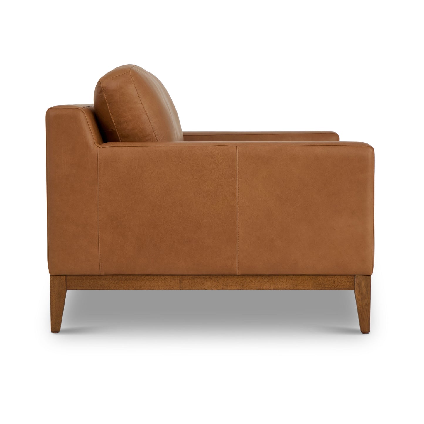 Zyon 75" Leather Apartment Sofa | Saddle Tan