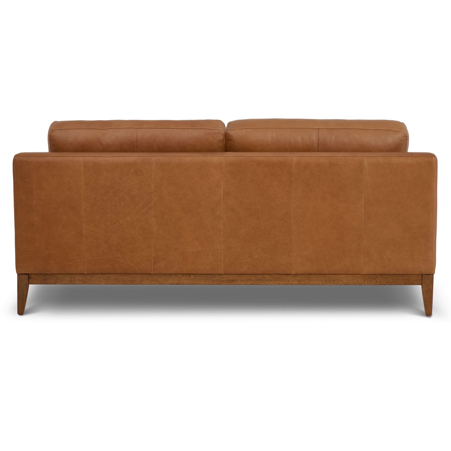 Zyon 75" Leather Apartment Sofa | Saddle Tan