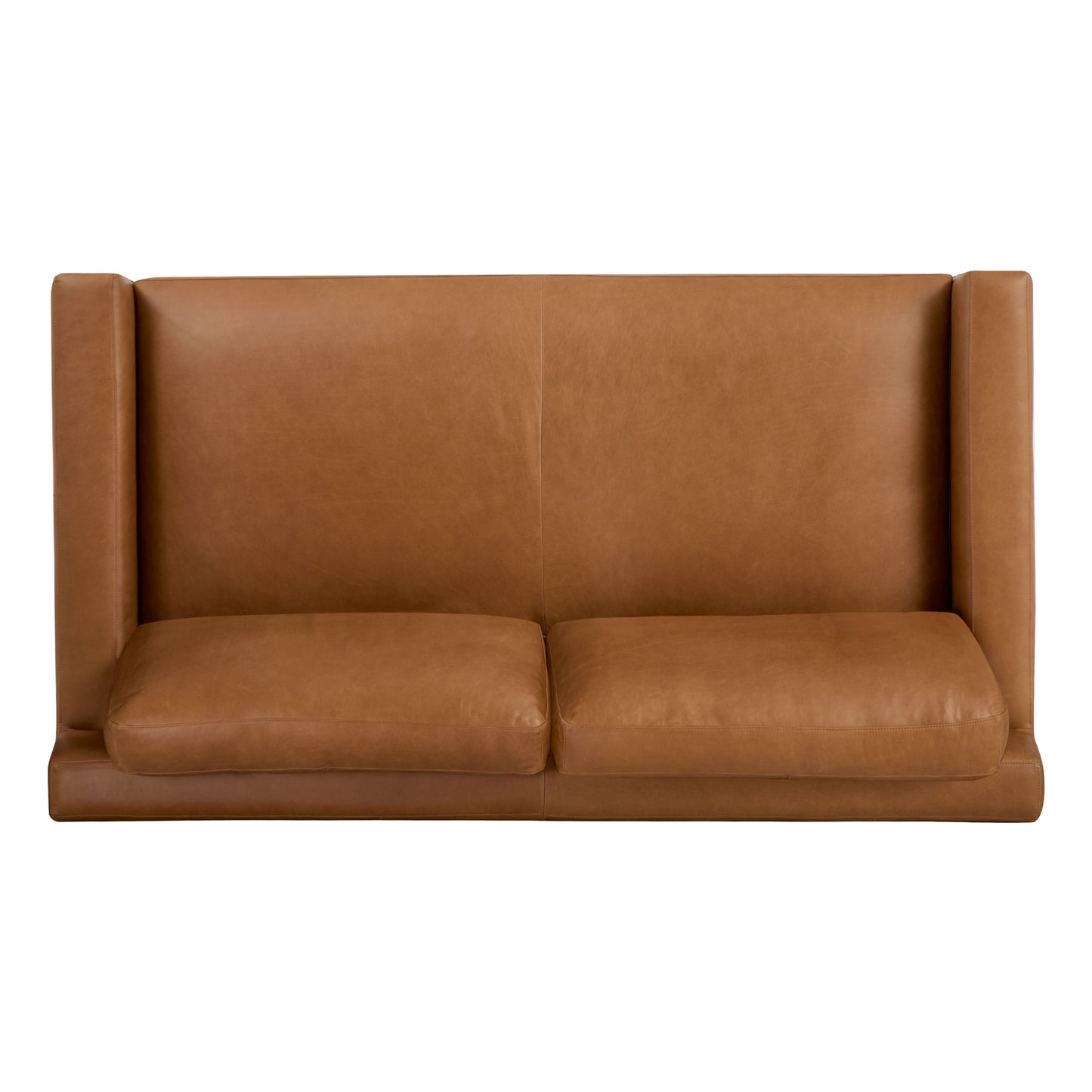 Zyon 75" Leather Apartment Sofa | Saddle Tan