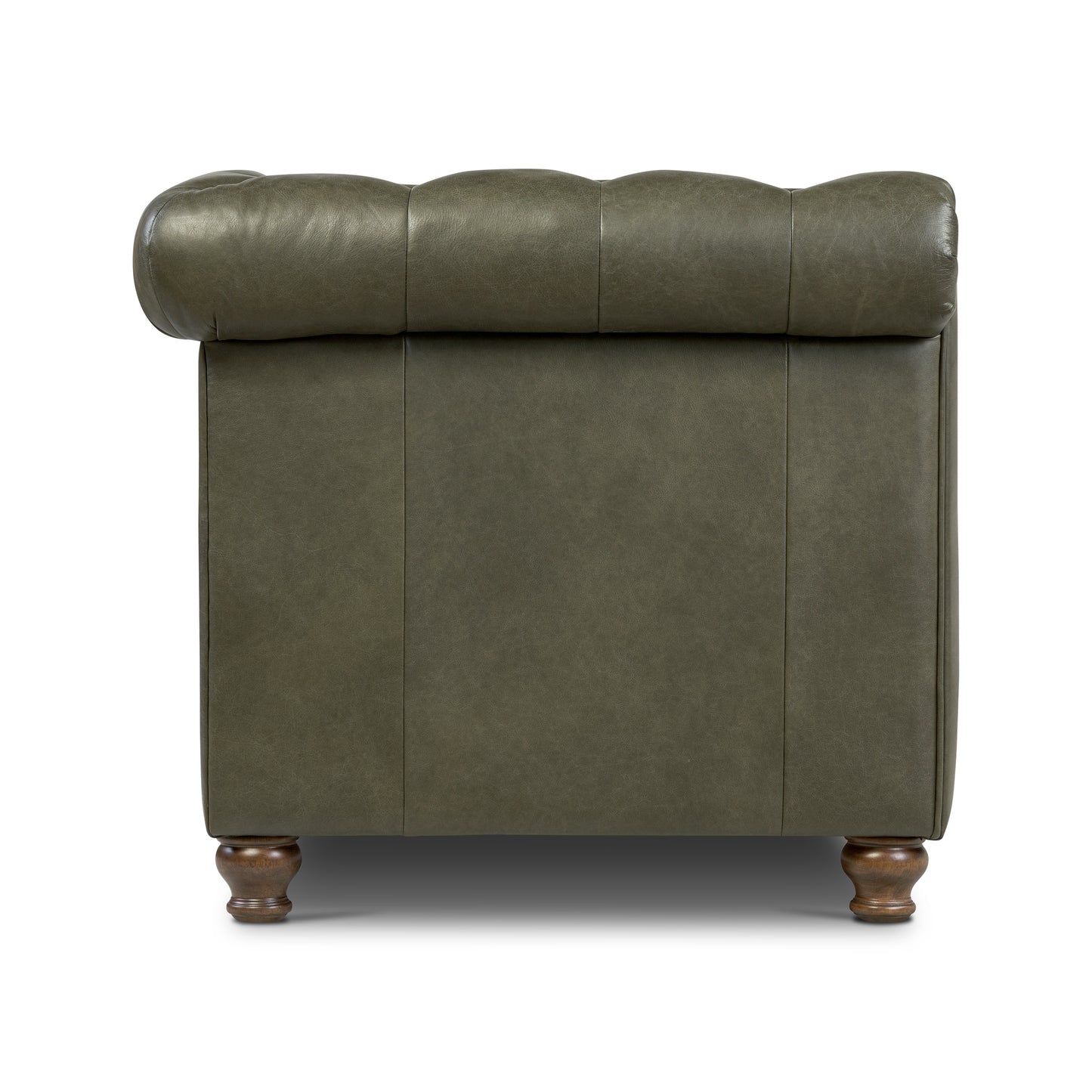 Lyon 87.4" Leather Sofa | Olivine Green