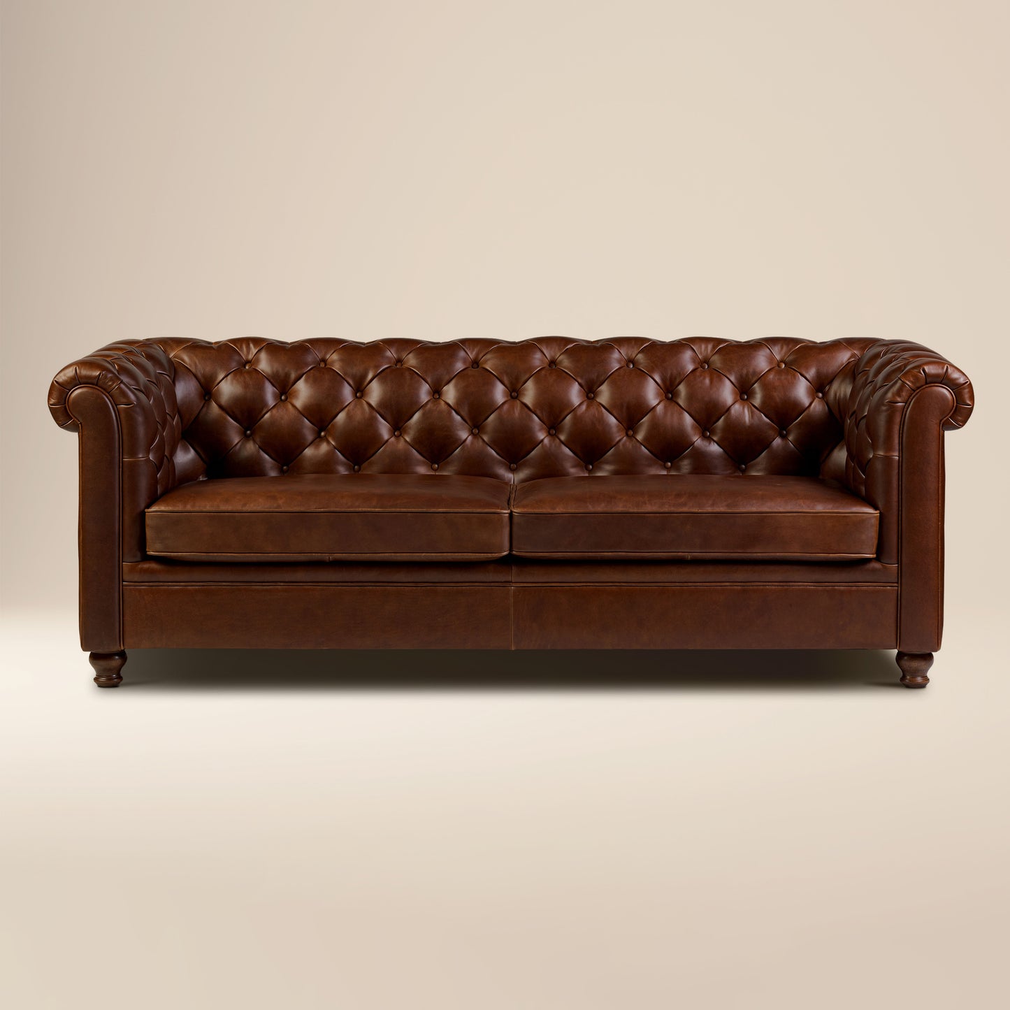 Lyon 87.4" Leather Sofa | Oscuro Brown