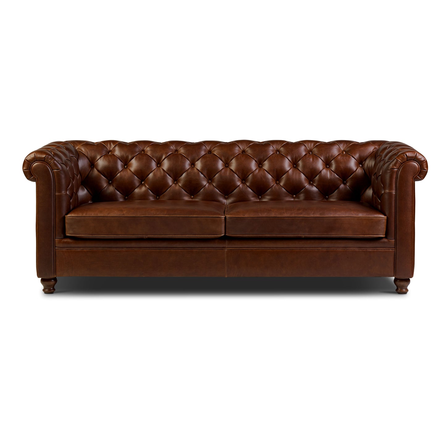 Lyon 87.4" Leather Sofa | Oscuro Brown