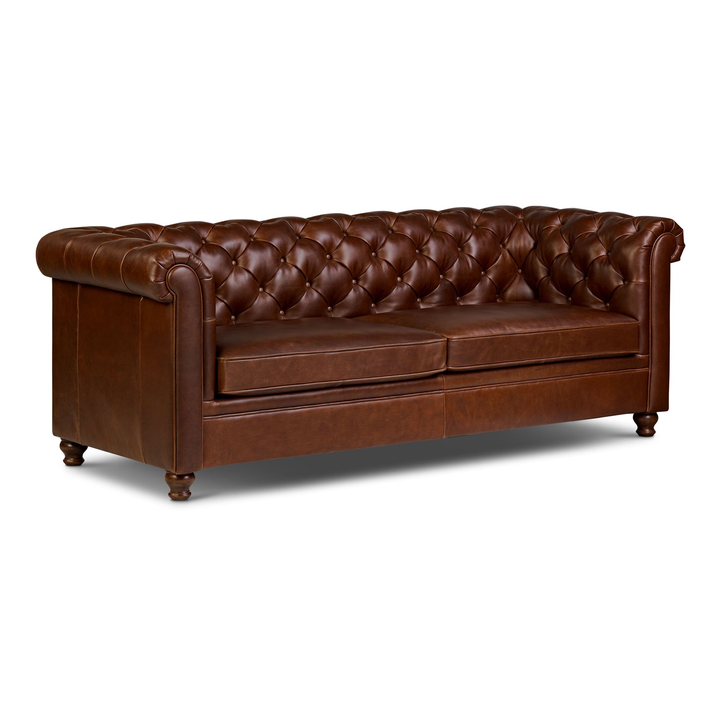 Lyon 87.4" Leather Sofa | Oscuro Brown