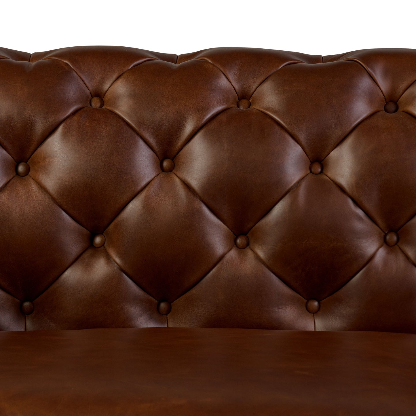 Lyon 87.4" Leather Sofa | Oscuro Brown