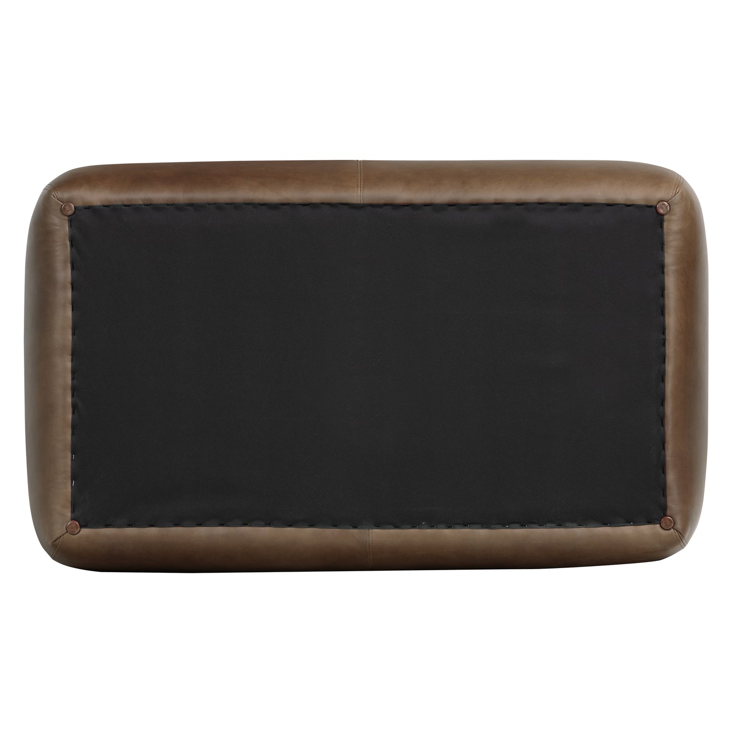 Denver Leather Ottoman | Cocoa Brown