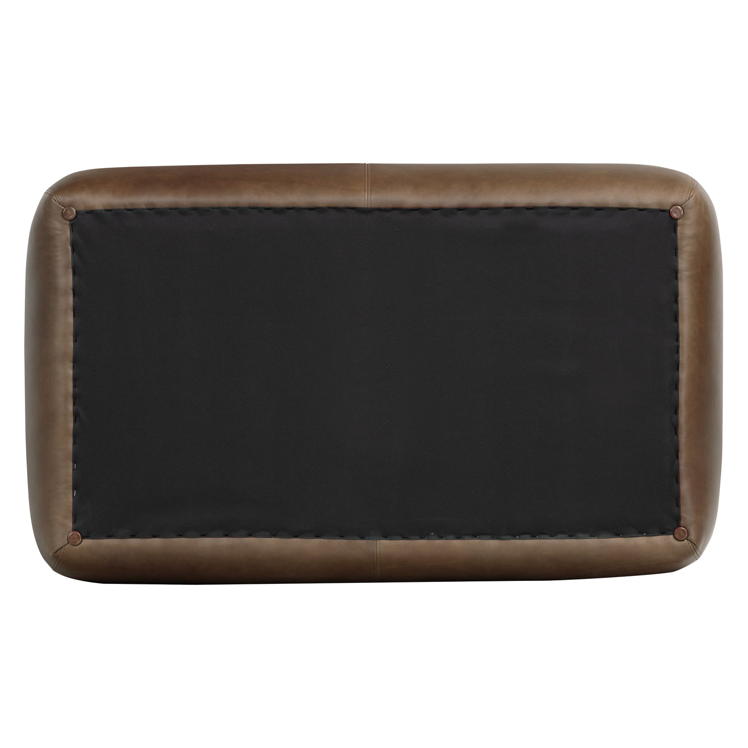 Denver Leather Ottoman | Cocoa Brown 
