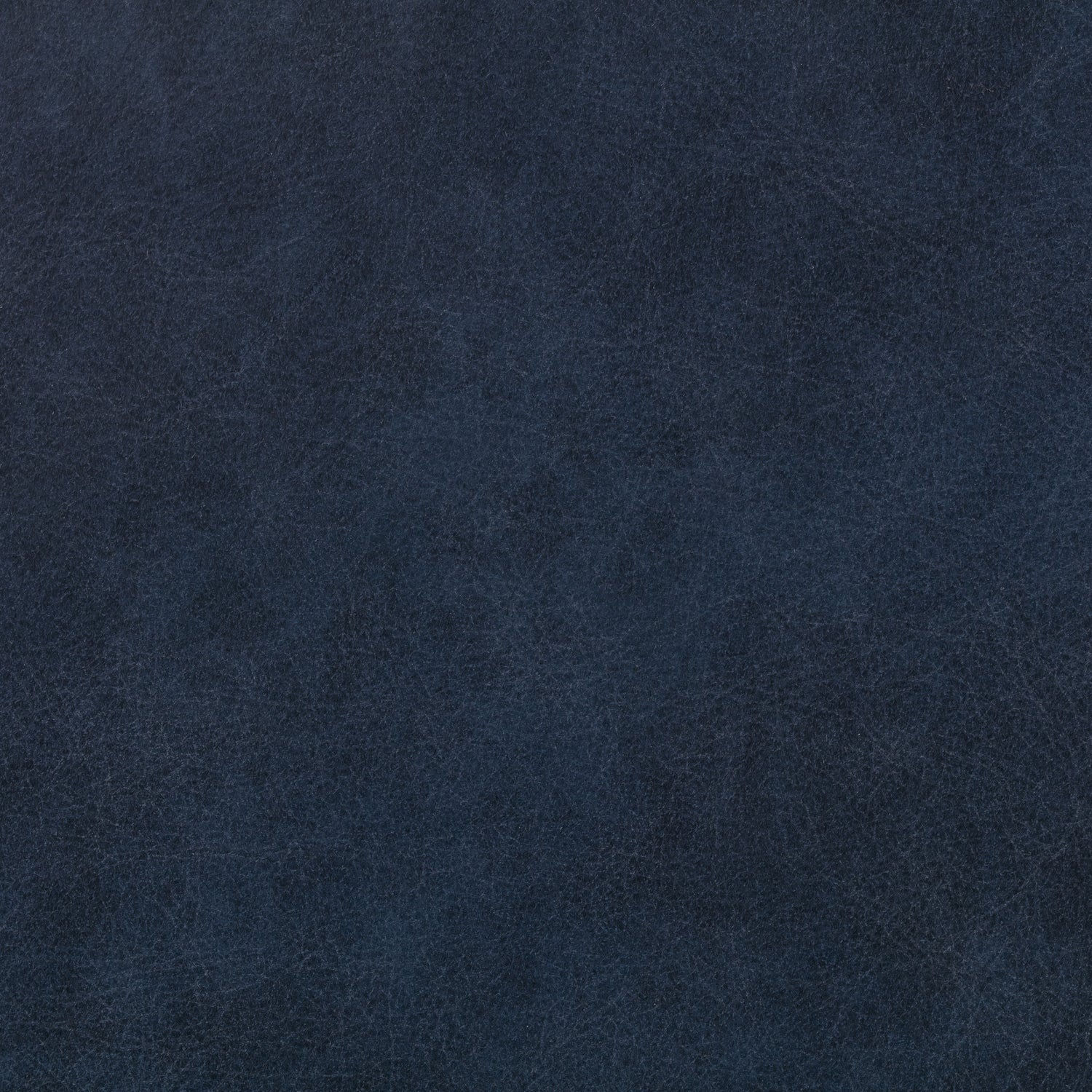 Denver Leather Ottoman | Midnight Blue 