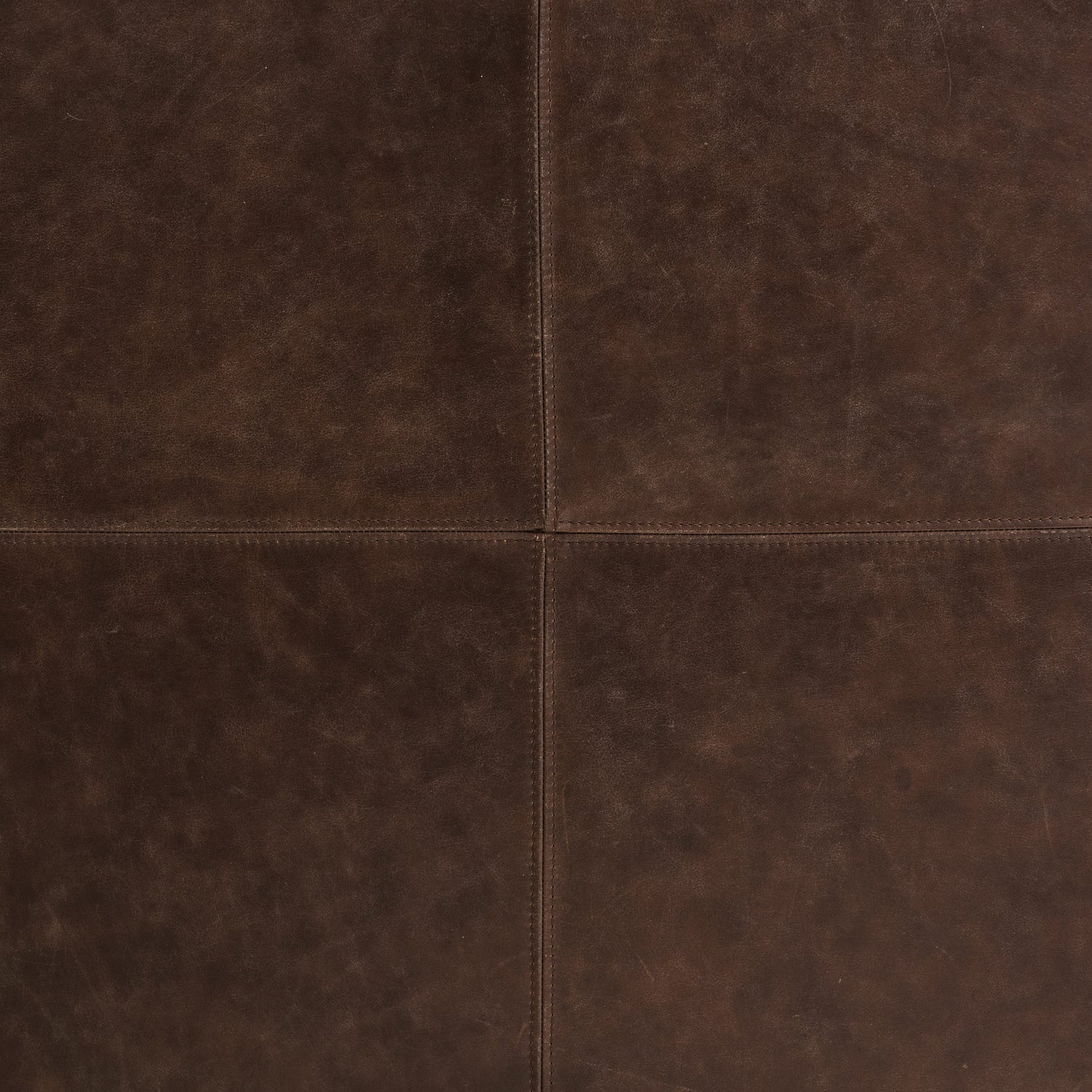 Sequoia Leather Ottoman | Chocolate Brown 