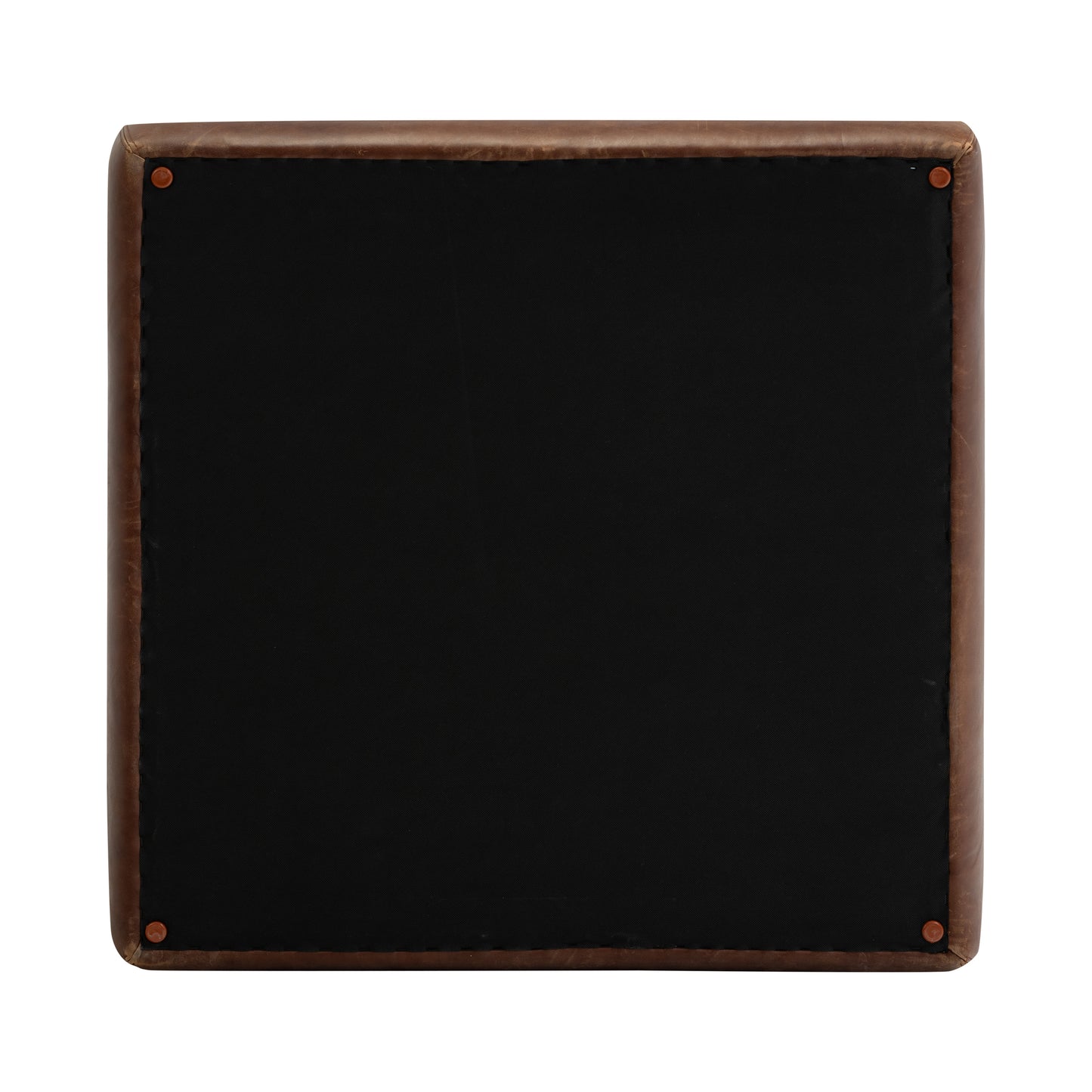 Sequoia Leather Ottoman | Chocolate Brown