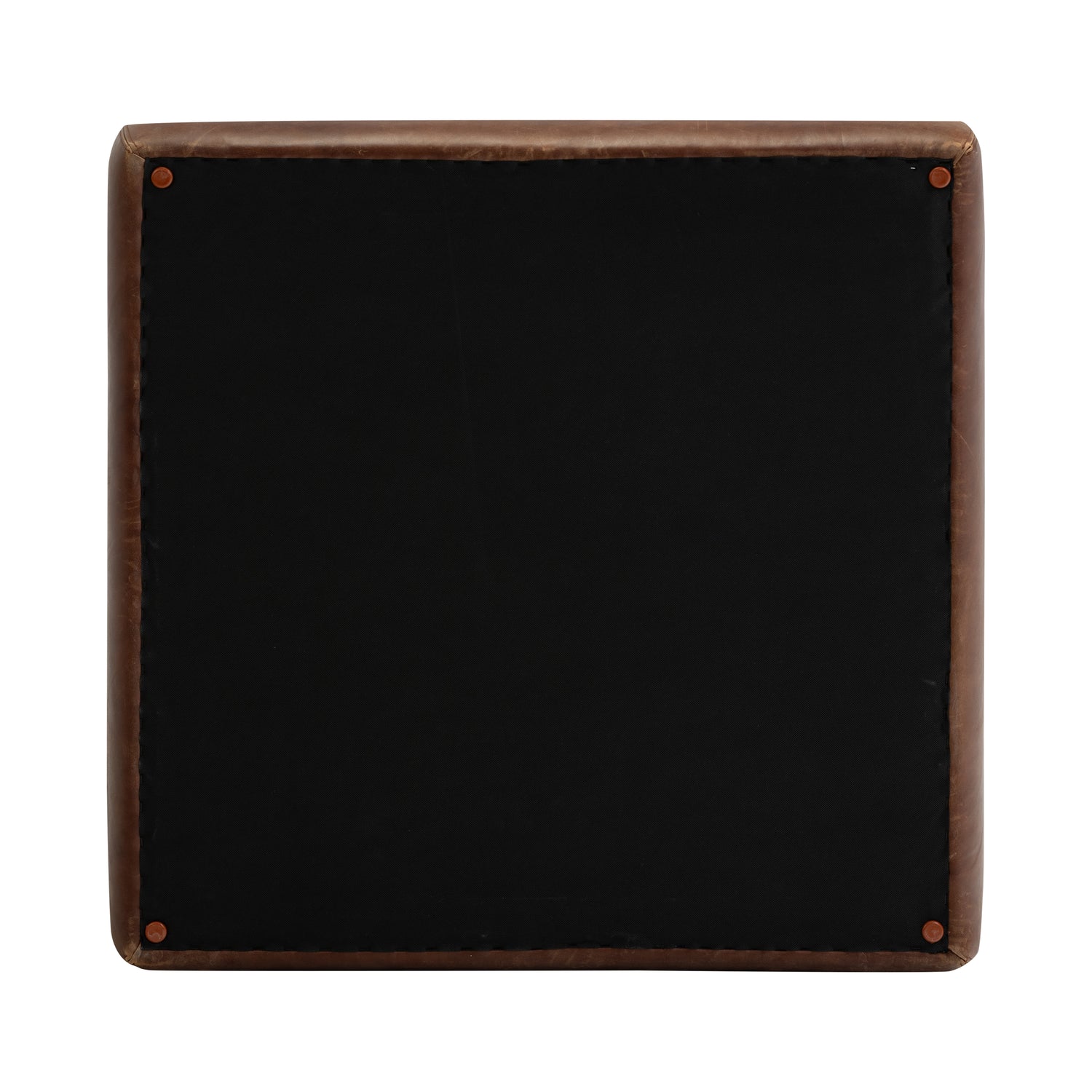 Sequoia Leather Ottoman | Chocolate Brown 