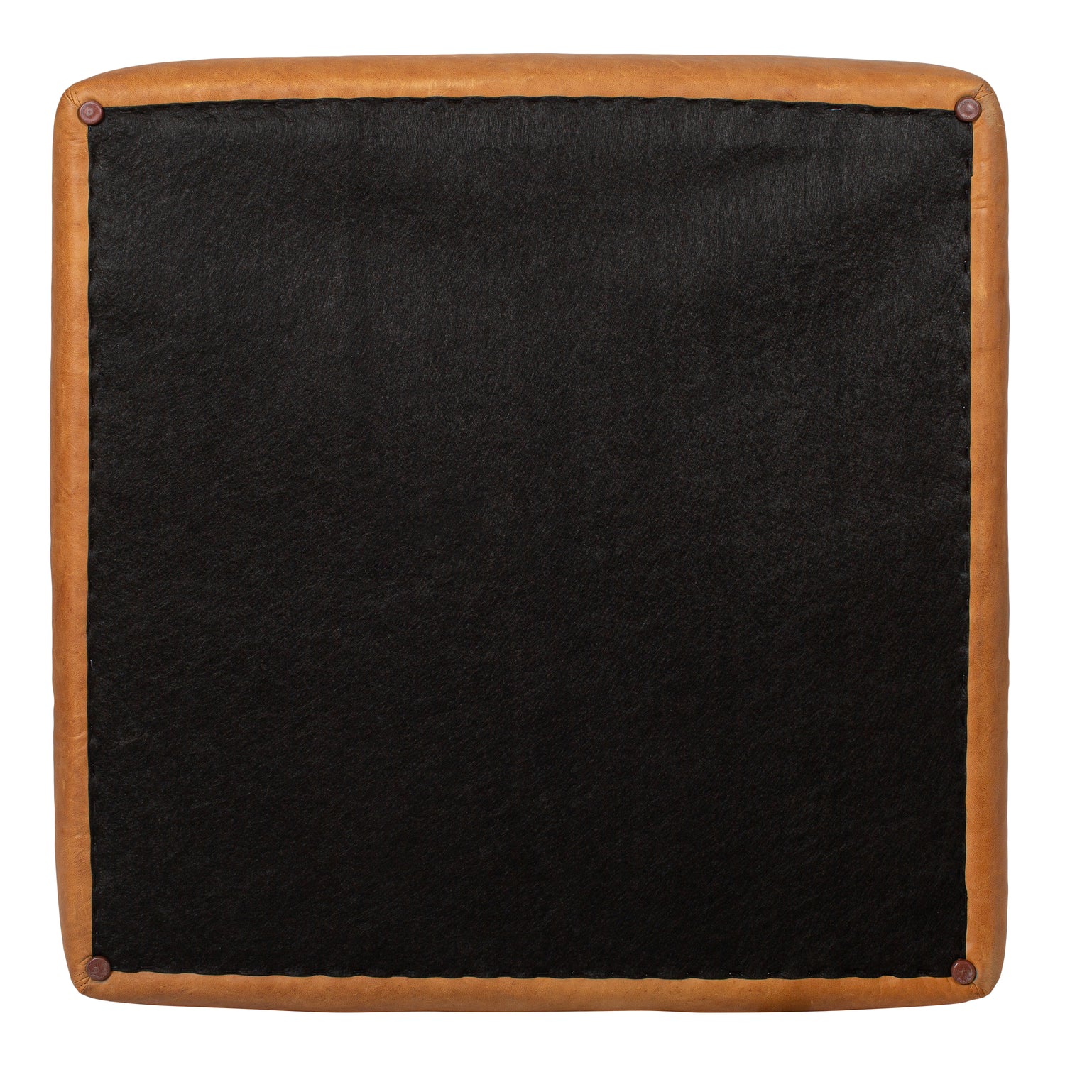 Sequoia Leather Ottoman | Cognac Tan 