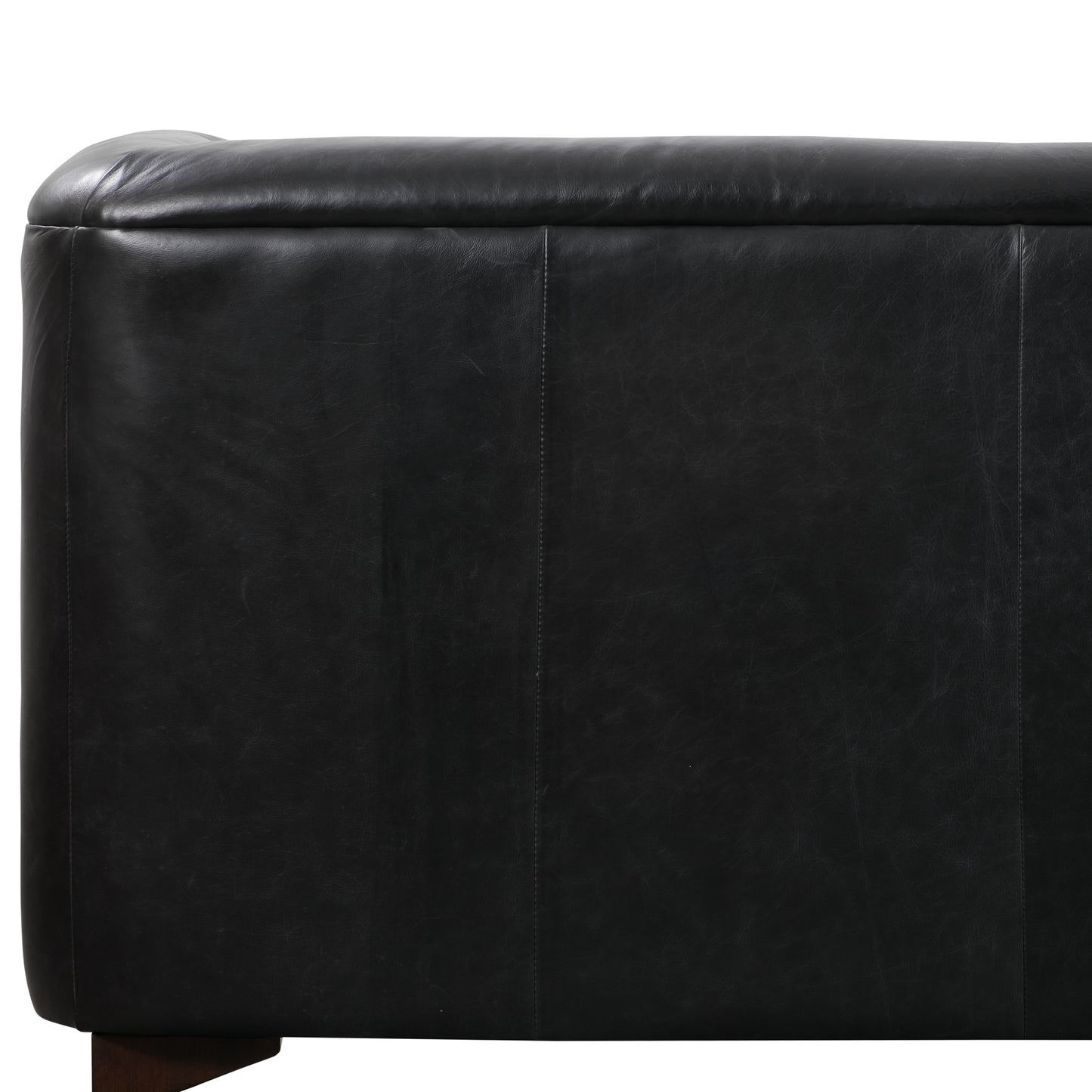 Essex 89" Leather Sofa | Onyx Black