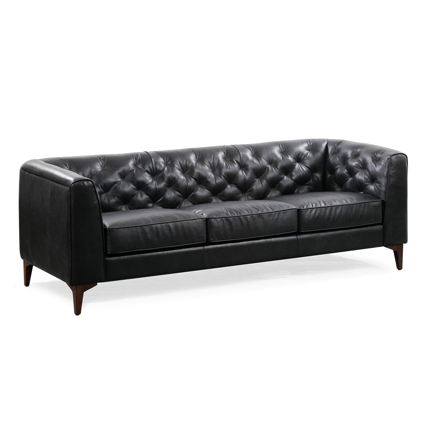 Essex 89" Leather Sofa | Onyx Black