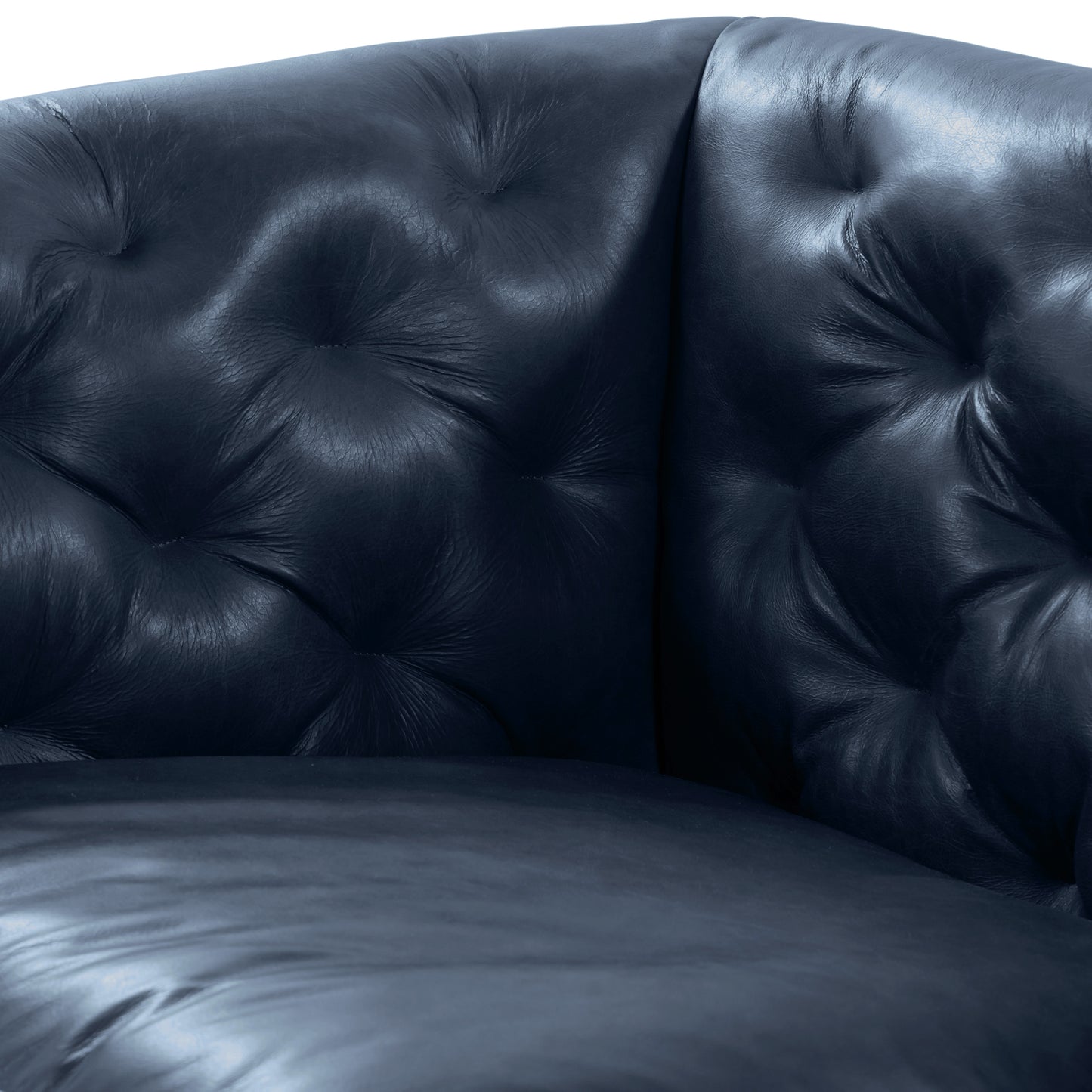 Essex 89" Leather Sofa | Midnight Blue