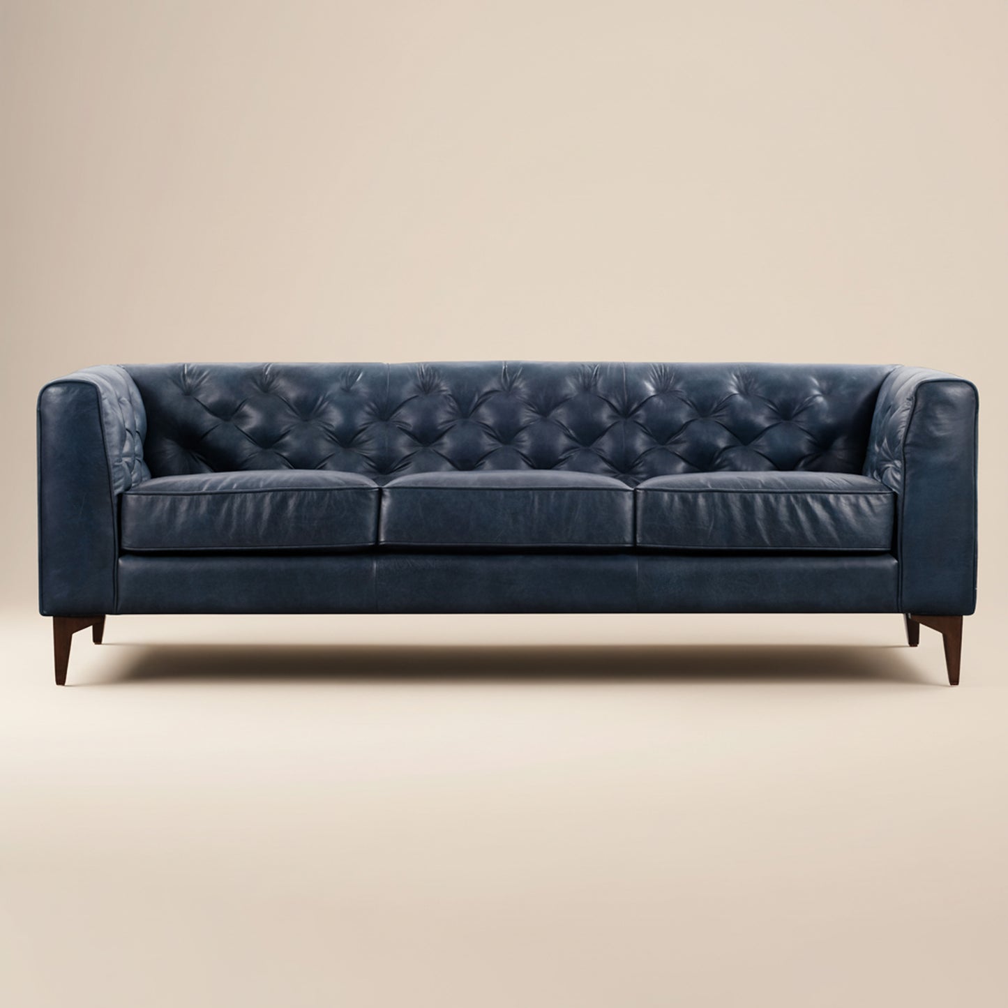 Essex 89" Leather Sofa | Midnight Blue