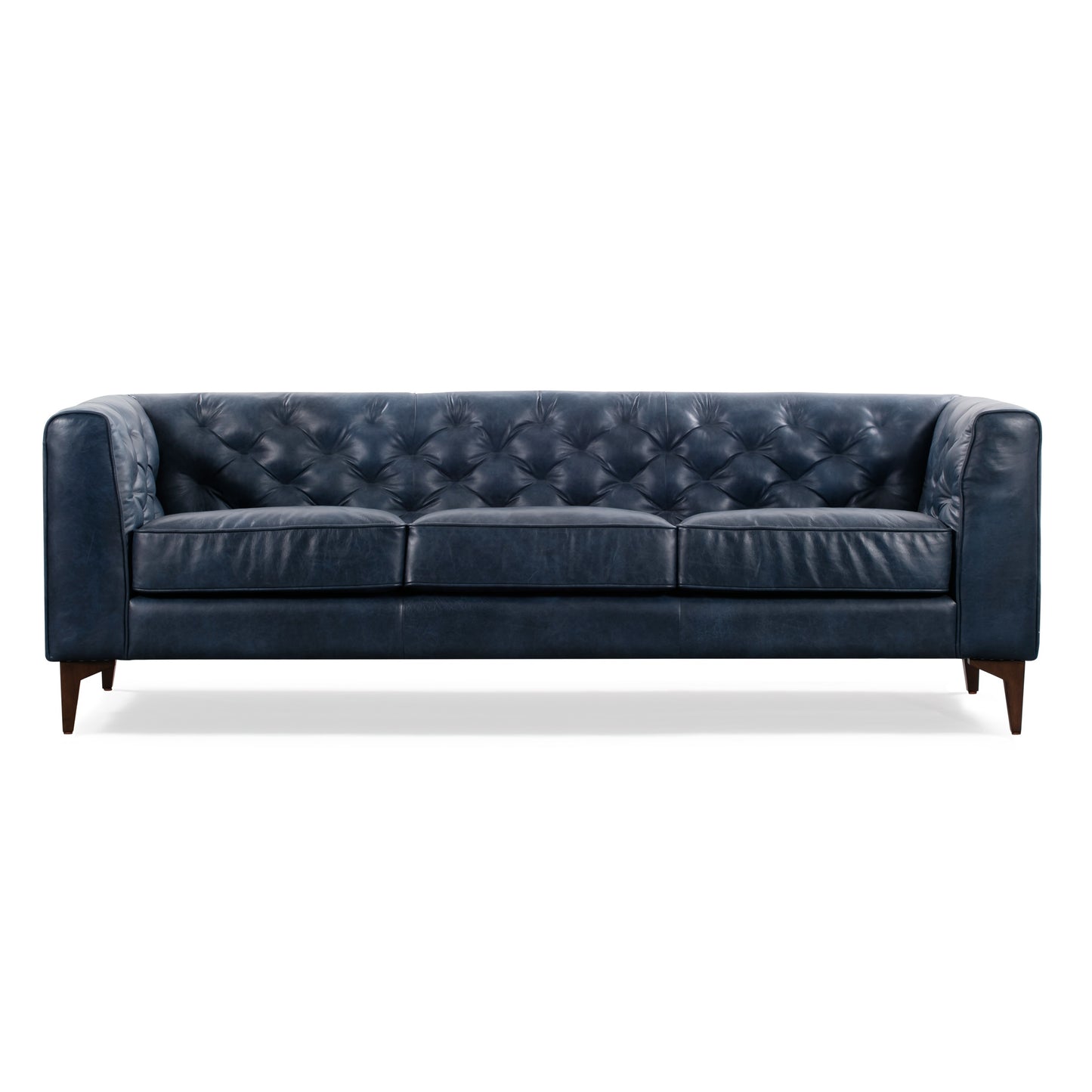 Essex 89" Leather Sofa | Midnight Blue