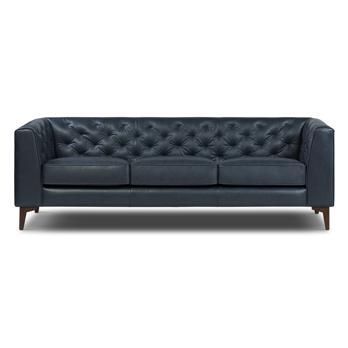 Essex 89" Leather Sofa | Deepsky Blue