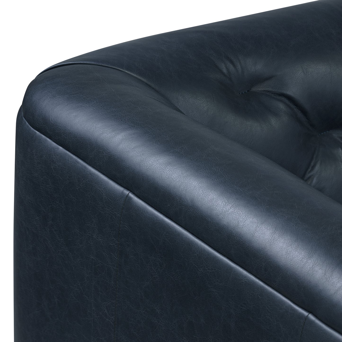Essex 89" Leather Sofa | Deepsky Blue