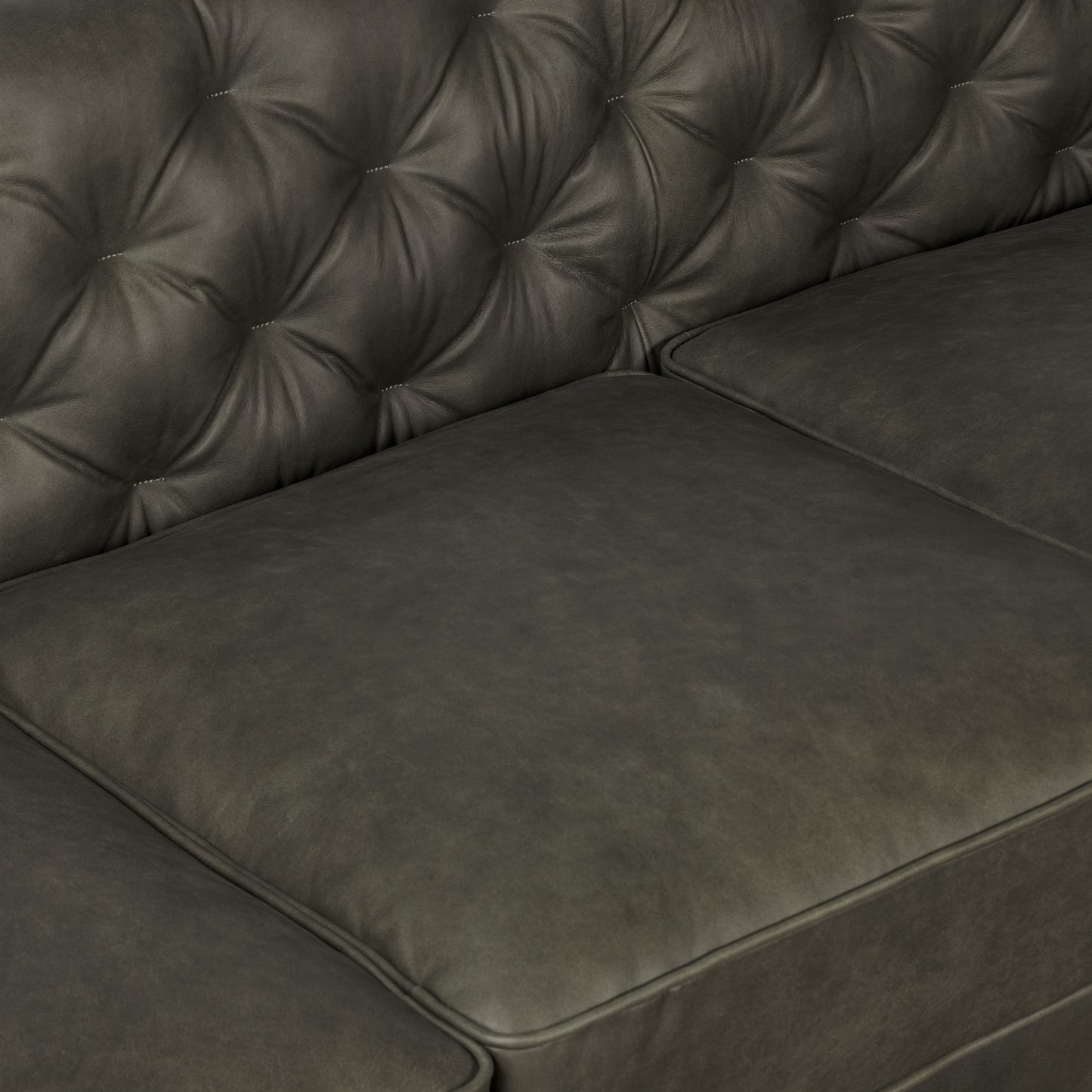 Essex 89" Leather Sofa | Olivine Green