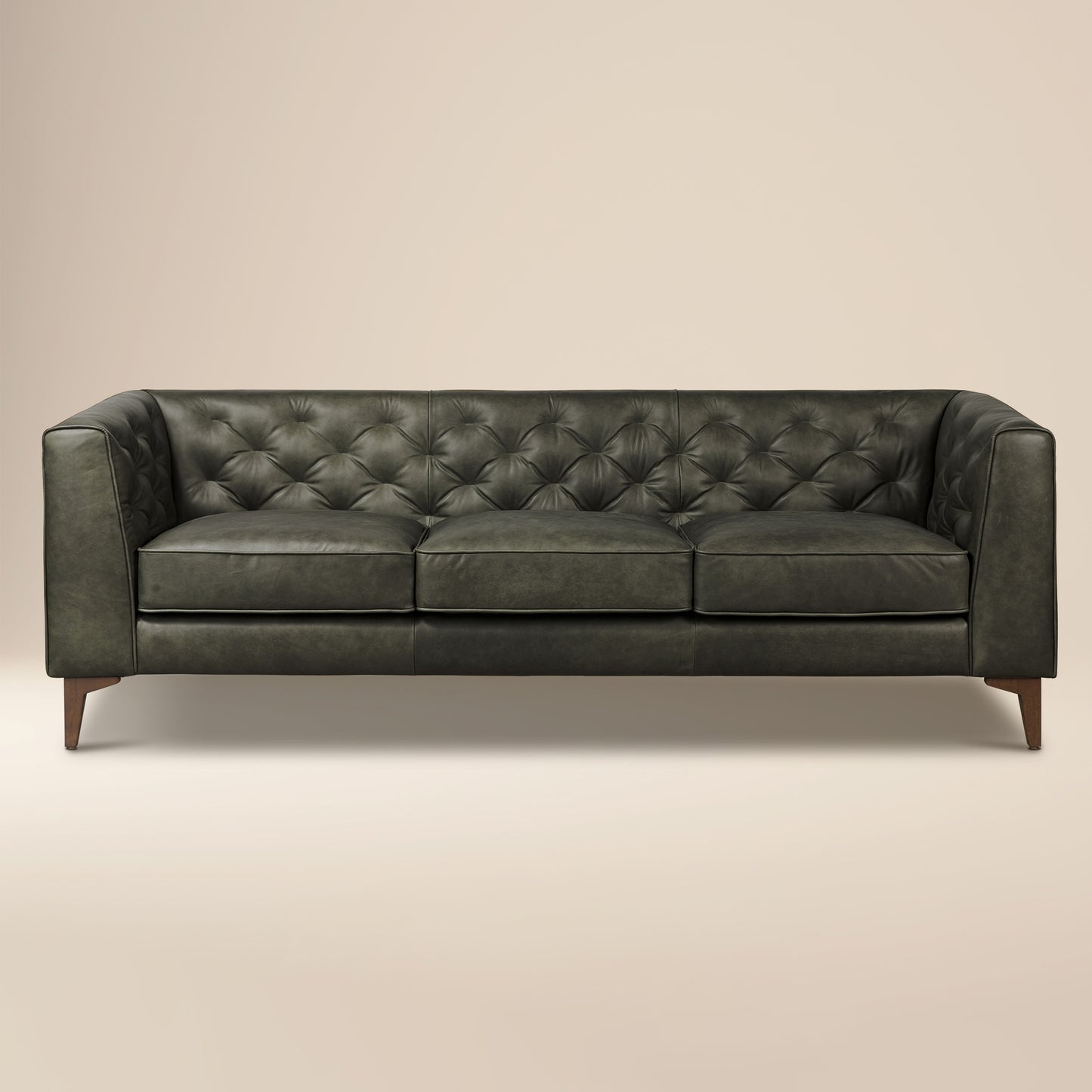 Essex 89" Leather Sofa | Olivine Green