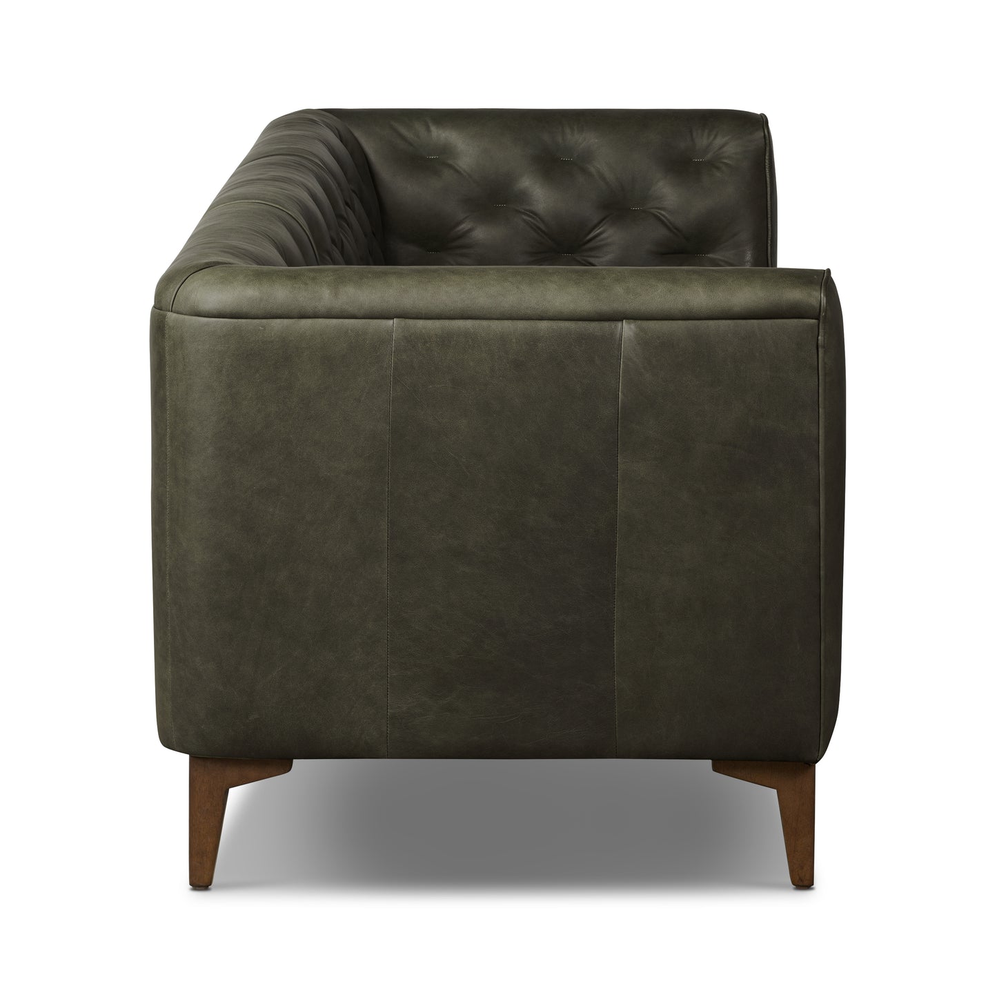 Essex 89" Leather Sofa | Olivine Green