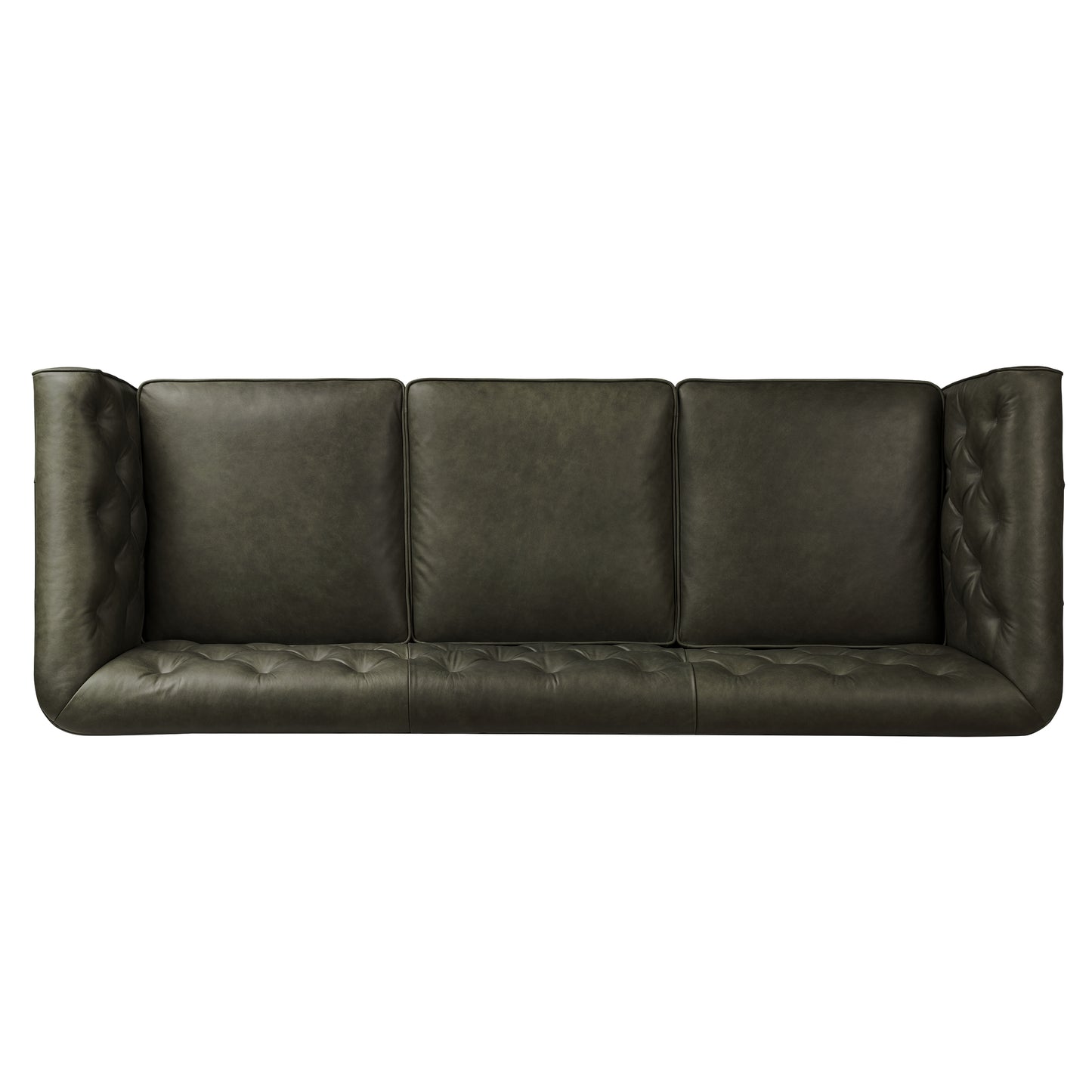 Essex 89" Leather Sofa | Olivine Green