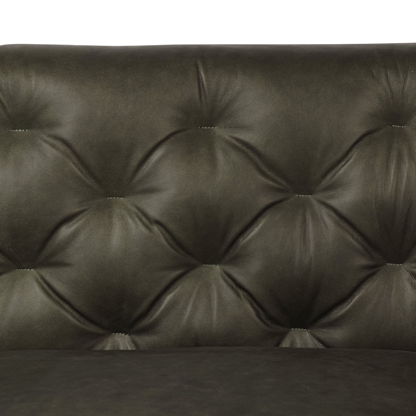 Essex 89" Leather Sofa | Olivine Green