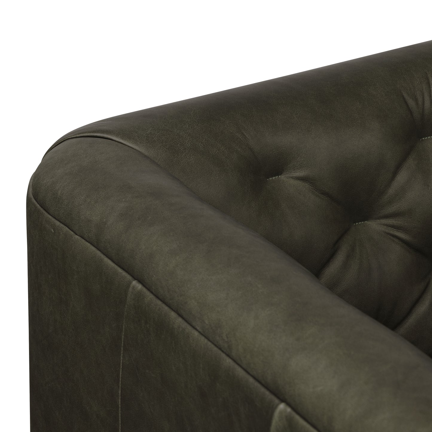 Essex 89" Leather Sofa | Olivine Green