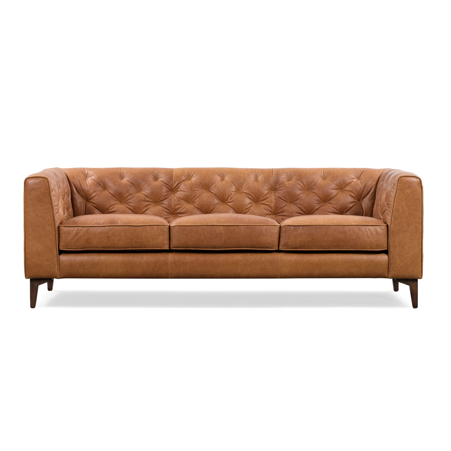 Essex 89" Leather Sofa | Cognac Tan