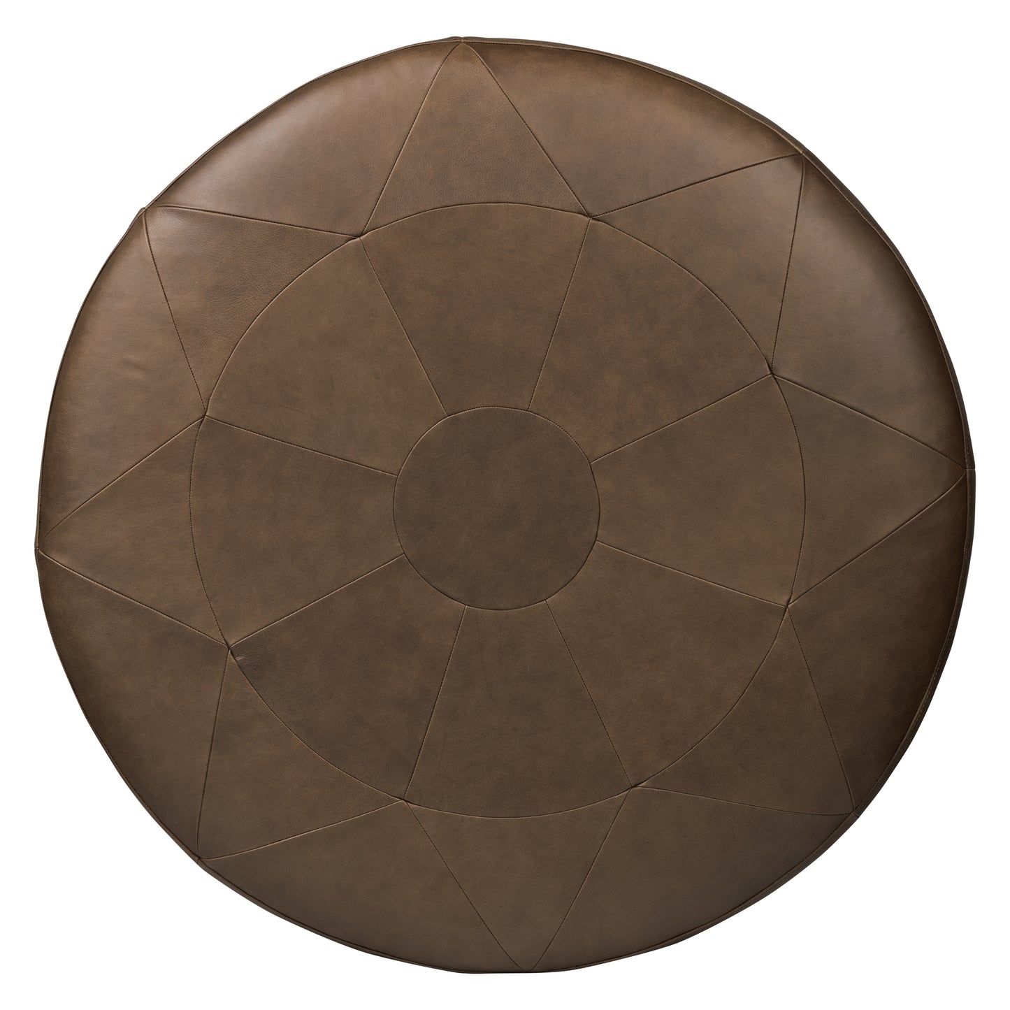 Gio Leather Ottoman | Cocoa Brown