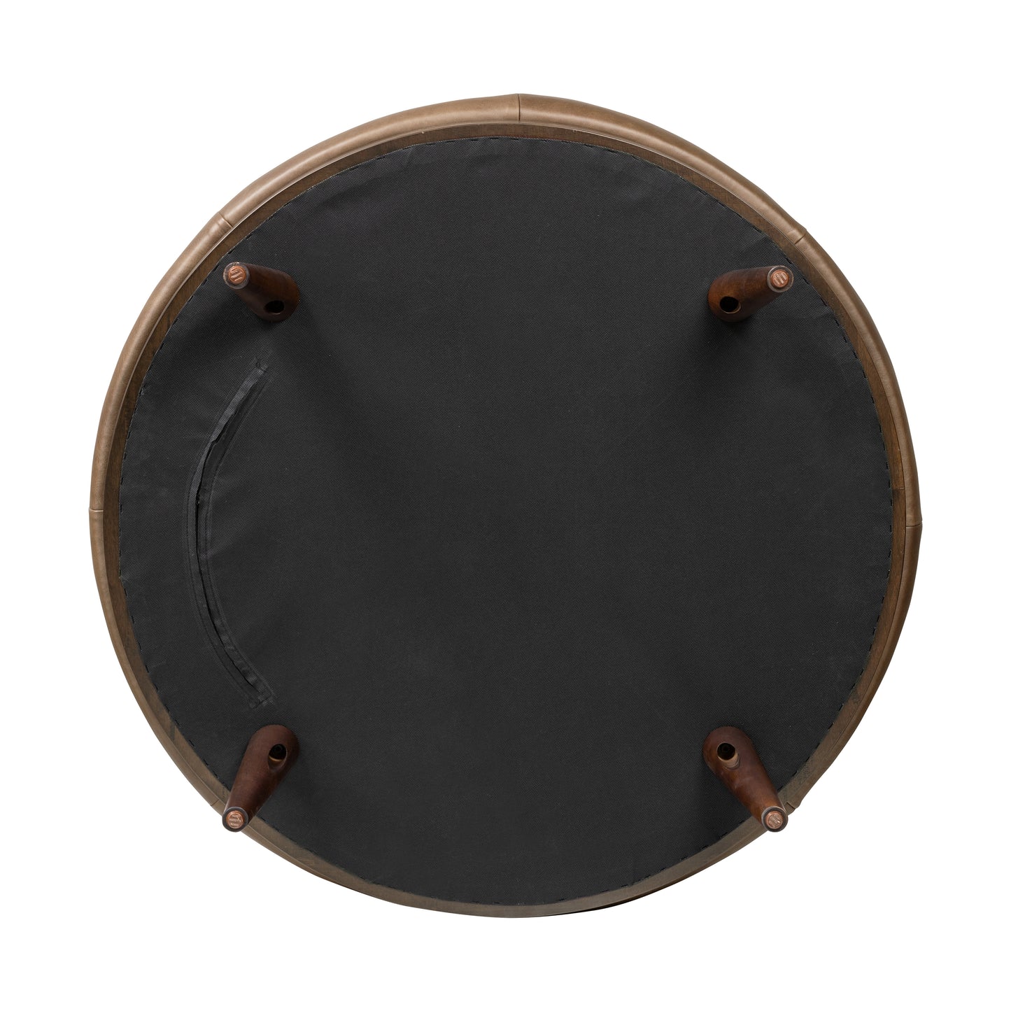 Gio Leather Ottoman | Cocoa Brown