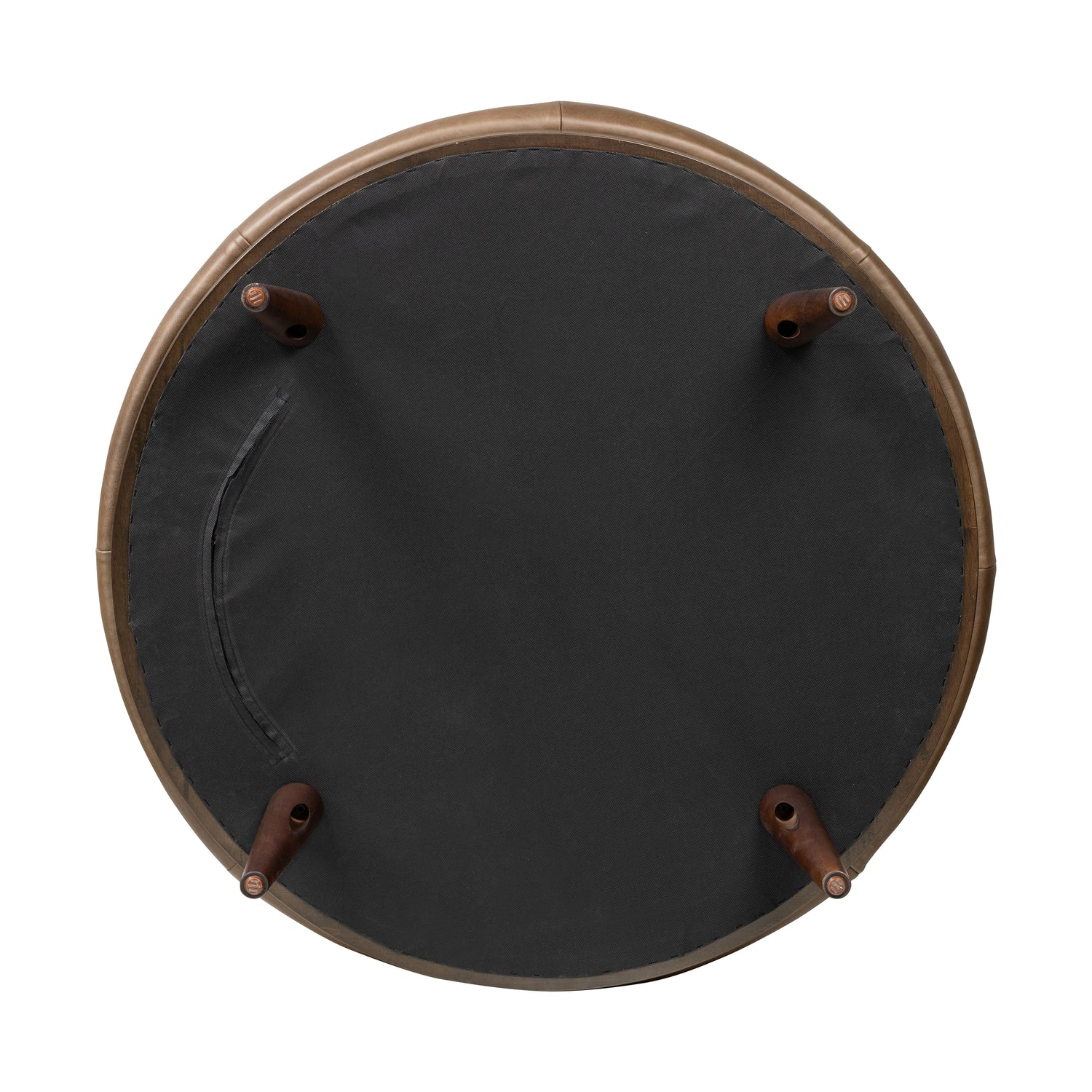 Gio Leather Ottoman | Cocoa Brown 