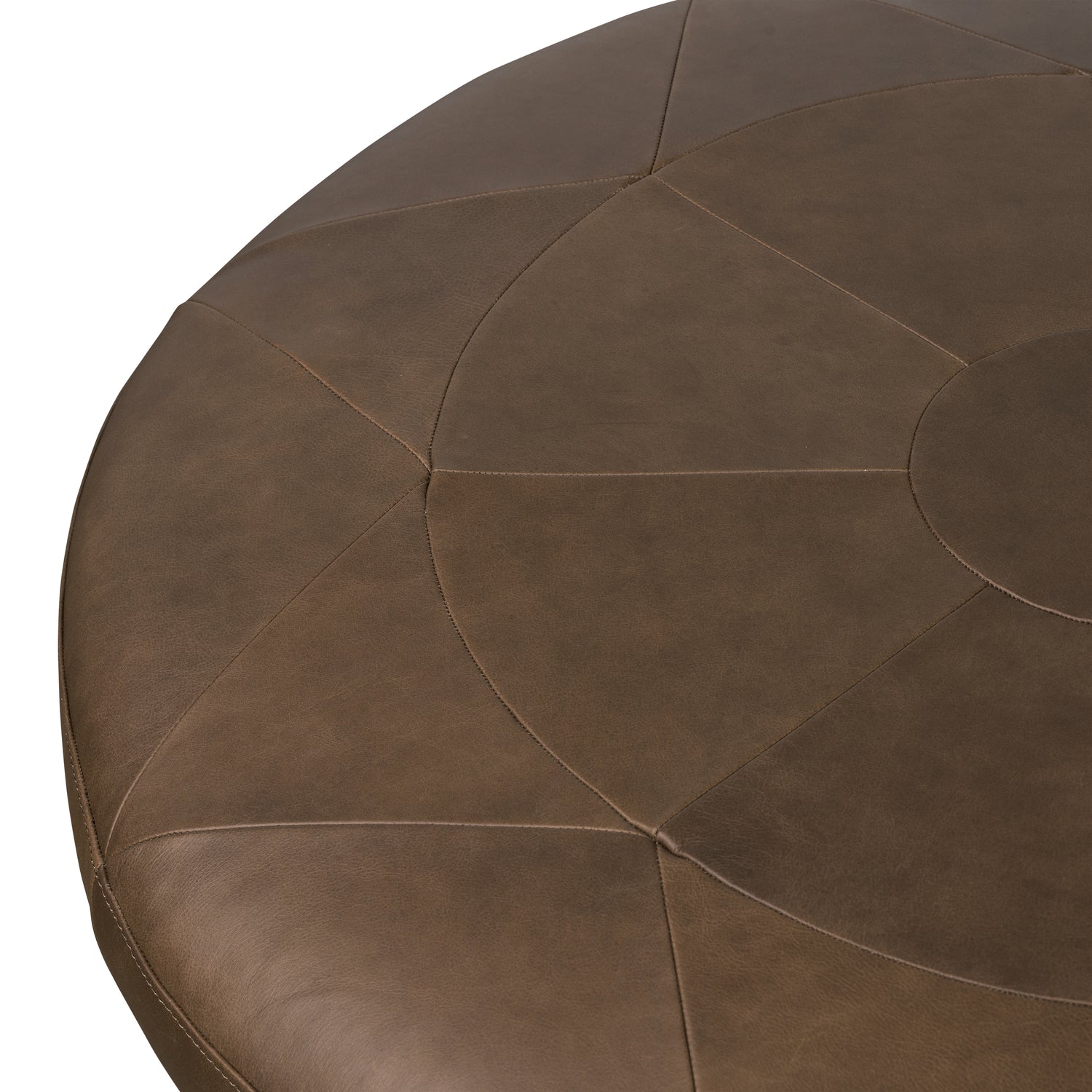 Gio Leather Ottoman | Cocoa Brown 
