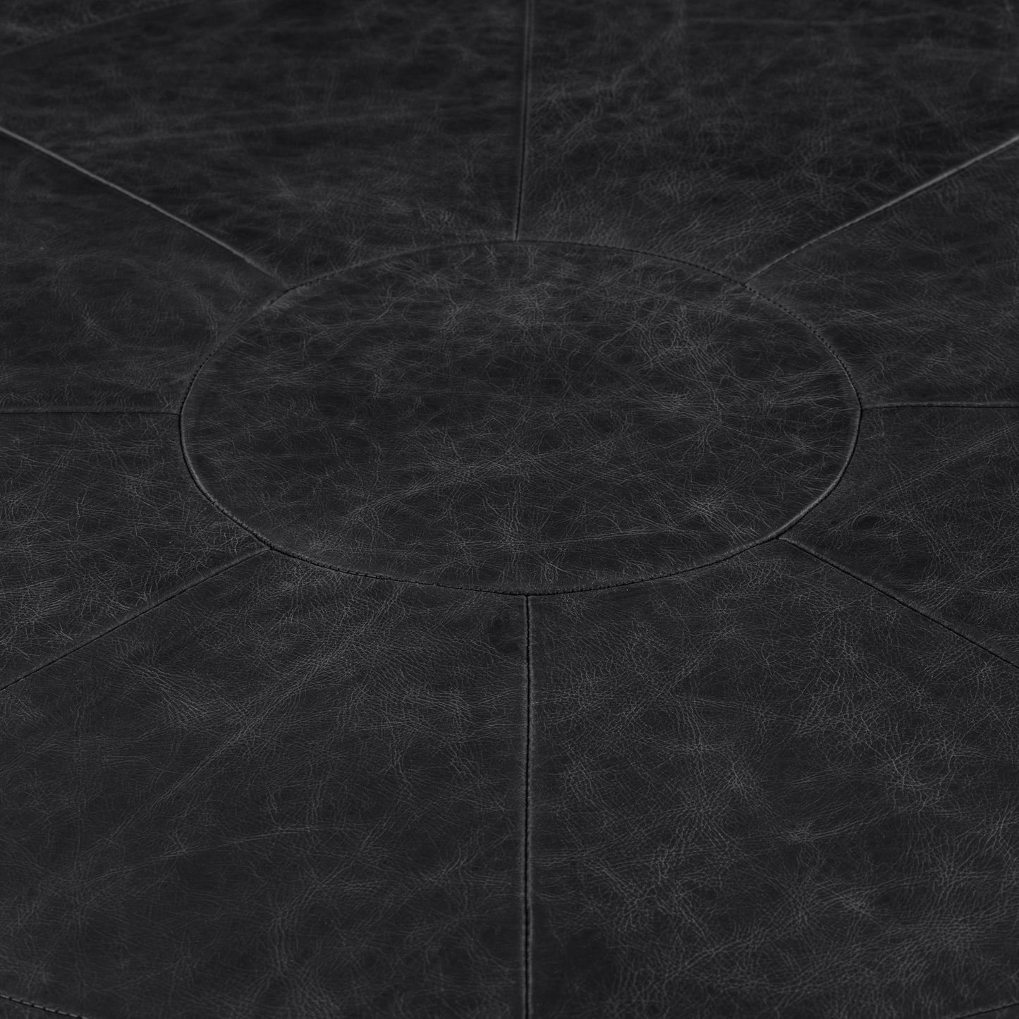 Gio Leather Ottoman | Onyx Black
