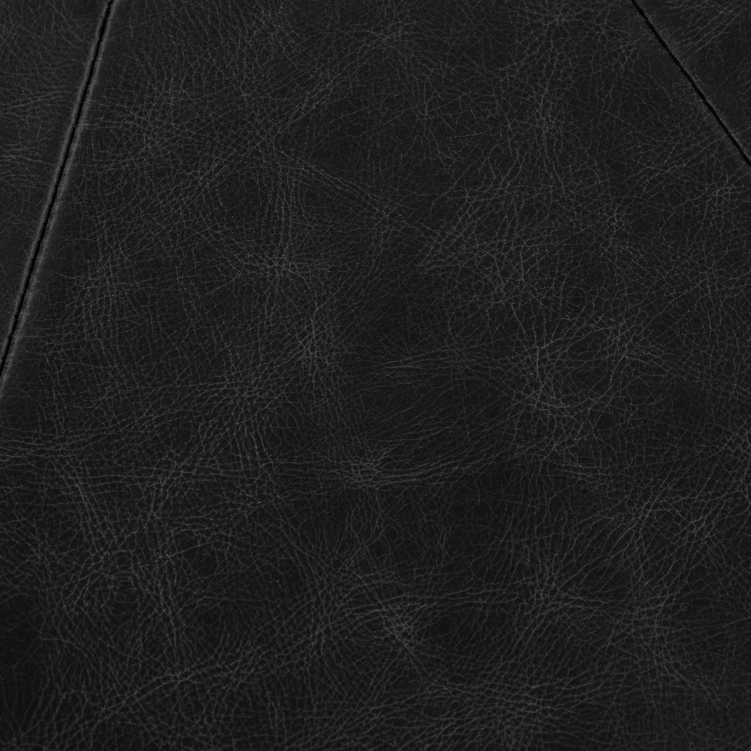 Gio Leather Ottoman | Onyx Black 